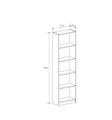 ESTANTERIA 4 BALDAS MOD. ELBA MAUVELLA-BEIG