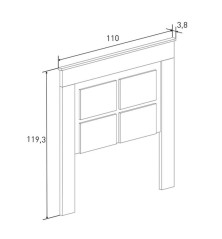 Cabecero con Patas Juvenil 110 cm RAPID Mauvella | Decornatur