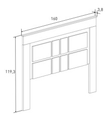 Cabecero con Patas 160 cm RAPID Mauvella | Decornatur