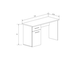 MESA ESTUDIO 1 CAJON 1 PTA. MOD. ELBA MAUVELLA-BEIG