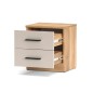 MESITA DE NOCHE 2 CAJONES MOD. ELBA MAUVELLA-BEIG
