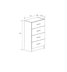 SINFONIER 4 CAJONES MOD. ELBA MAUVELLA-BEIG