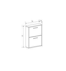 ZAPATERO 2 PUERTAS MOD. ELBA MAUVELLA-BEIG