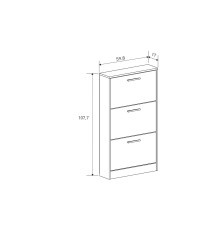 ZAPATERO 3 PUERTAS MOD. ELBA MAUVELLA-BEIG