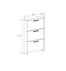 ZAPATERO 3 PUERTAS PATAS MOD. ELBA MAUVELLA-BEIG