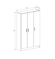 MUEBLE MULTIUSOS 3 PUERTAS MOD. ELBA MAUVELLA-BEIG