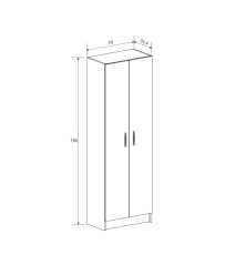 MUEBLE MULTIUSOS 2 PUERTAS MOD. ELBA MAUVELLA-BEIG