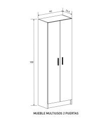 MUEBLE MULTIUSOS 2 PUERTAS MOD.AURA 2025 MAUVELLA