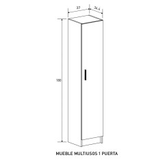 MUEBLE MULTIUSOS 1 PUERTA MOD. AURA 2025 MAUVELLA