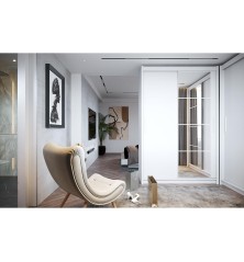 Armario de correderas modelo Kario  de 140cm  en Blanco
