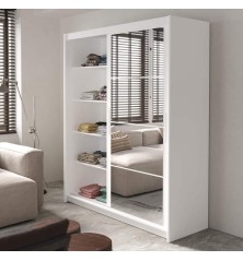 Armario de correderas modelo Kario  de 140cm  en Blanco
