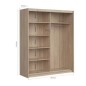 Armario de correderas modelo Kario de 180 cm en Oak Sonoma