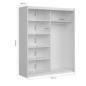 Armario de correderas modelo Kario de 180 cm en Blanco