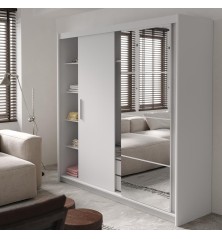 Armario de correderas modelo Kario de 200 cm en Blanco