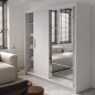 Armario de correderas modelo Kario de 200 cm en Blanco