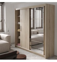 Armario de correderas modelo Kario de 200 cm en Oak Sonoma