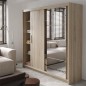 Armario de correderas modelo Kario de 200 cm en Oak Sonoma