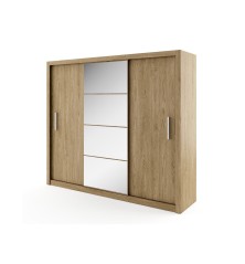 Armario de correderas modelo Kario de 220 cm en Oak Sonoma