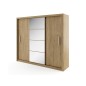 Armario de correderas modelo Kario de 220 cm en Oak Sonoma
