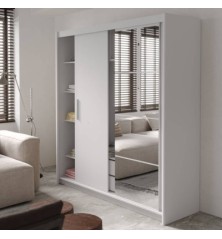 Armario de correderas modelo Kario de 240 cm en Blanco