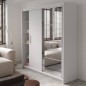 Armario de correderas modelo Kario de 240 cm en Blanco Armario de correderas modelo Kario de 240 cm en Blanco
