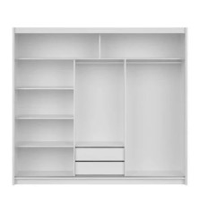 Armario de correderas modelo Kario de 240 cm en Blanco