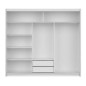 Armario de correderas modelo Kario de 240 cm en Blanco Armario de correderas modelo Kario de 240 cm en Blanco