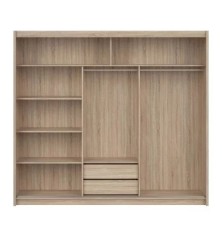 Armario de correderas modelo Kario de 240 cm en Oak Sonoma