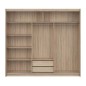 Armario de correderas modelo Kario de 240 cm en Oak Sonoma Armario de correderas modelo Kario de 240 cm en Oak Sonoma