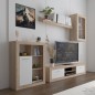 Mueble de Salón Comedor Barcelona  Color Roble Sonoma y blanco
