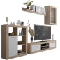 Mueble de Salón Comedor Barcelona  Color Roble Sonoma y blanco