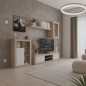 Mueble de Salón Comedor Barcelona  Color Roble Sonoma y blanco