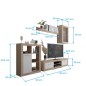 Mueble de Salón Comedor Barcelona  Color Roble Sonoma y blanco