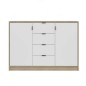 Aparador 2 Puertas + 4 Cajones Nepon oak-blanco