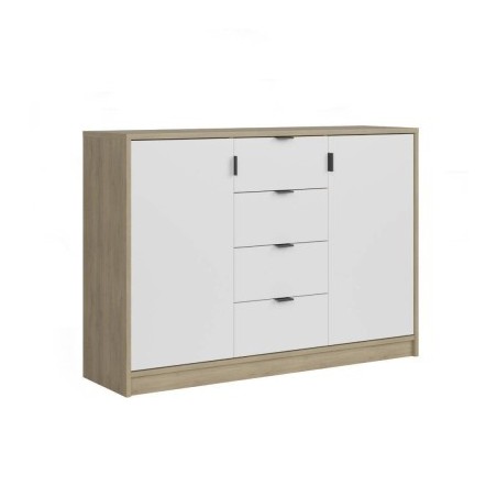 Aparador 2 Puertas + 4 Cajones Nepon oak-blanco