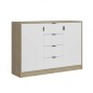 Aparador 2 Puertas + 4 Cajones Nepon oak-blanco