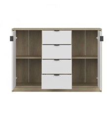 Aparador 2 Puertas + 4 Cajones Nepon oak-blanco