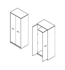 Armario  2 Puertas 80CM mod. Nepon