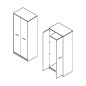Armario  2 Puertas 80CM mod. Nepon