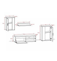 Salón  kube blanco y negro