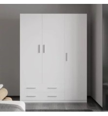 Armario Mupo 3 Puertas + 2 Cajones  Blanco