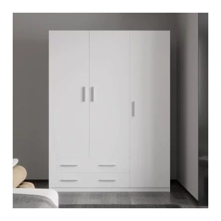 Armario Mupo 3 Puertas + 2 Cajones  Blanco