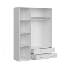 Armario Mupo 3 Puertas + 2 Cajones  Blanco