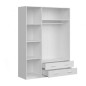 Armario Mupo 3 Puertas + 2 Cajones Blanco Armario Mupo 3 Puertas + 2 Cajones Blanco
