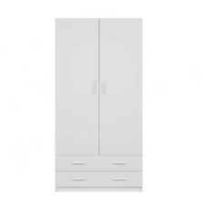 Armario Mupo 2 Puertas + 2 Cajones Blanco