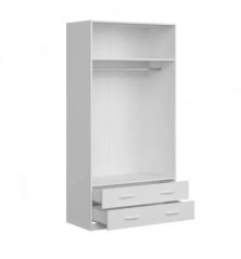 Armario Mupo 2 Puertas + 2 Cajones Blanco