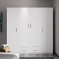 Armario 4 Puertas + 2 Cajones Mupo Blanco