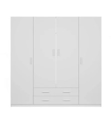 Armario 4 Puertas + 2 Cajones Mupo Blanco