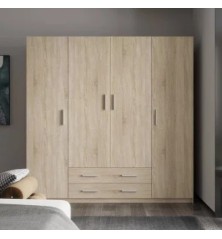 Armario 4 Puertas + 2 Cajones Mupo Oak Sonoma