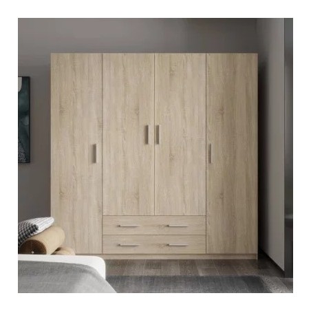 Armario 4 Puertas + 2 Cajones Mupo Oak Sonoma